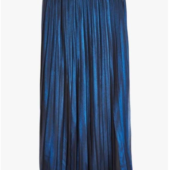 Sparkly Blue Pleated Skirt By hush UK8/US4 - Picture 2 of 9